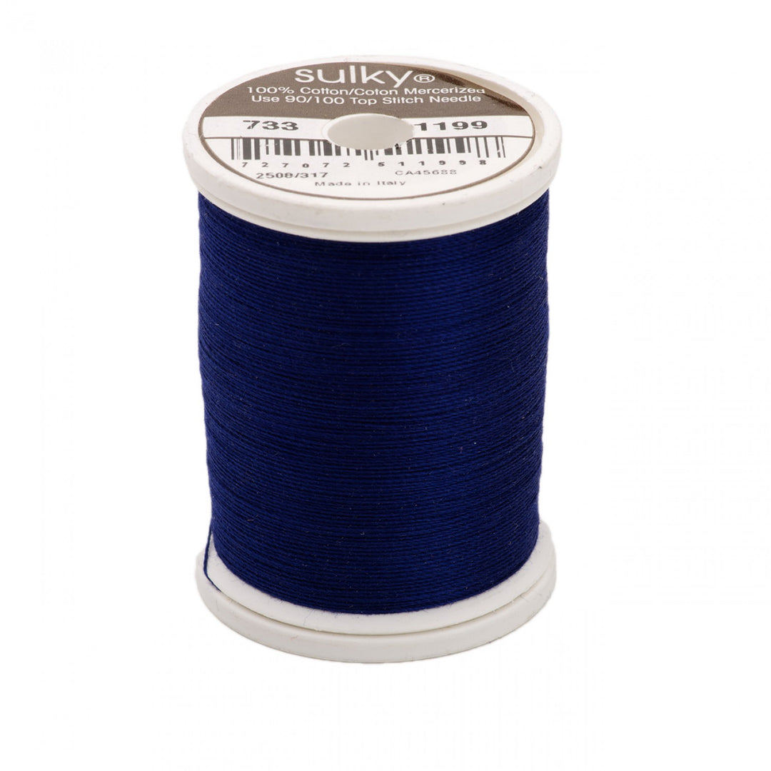 SULKY 30wt Cotton Embroidery Thread 1199 Admiral Navy Blue (5245791043749)