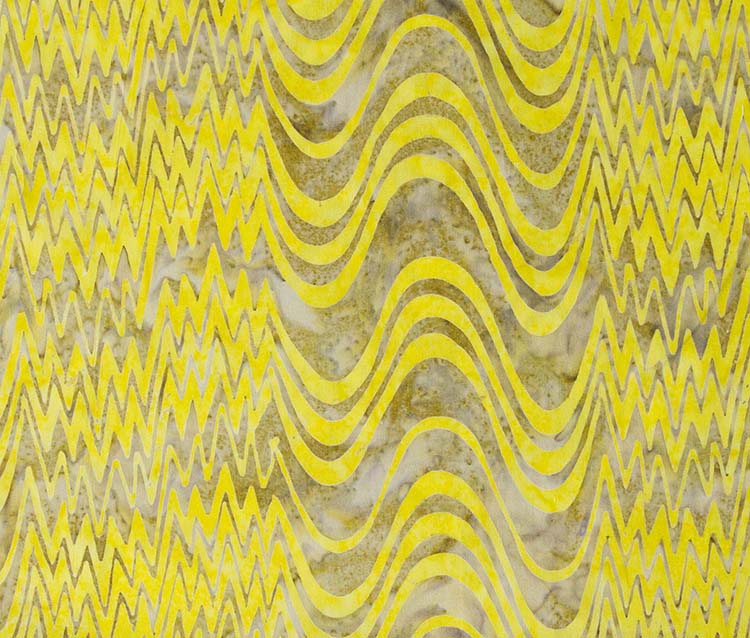 Banyan Batiks Mod Graphics Quilt Fabric Waves Yellow Beige (4314657423405)