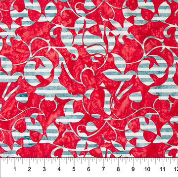Cherry Blossoms Batik Stripes Red (4165490212909)
