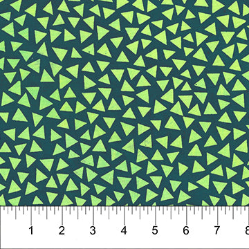 Banyan Batik Color Blocking Quilt Cotton Fabric Karen Gibbs Green Teal Triangles (3945818914861)