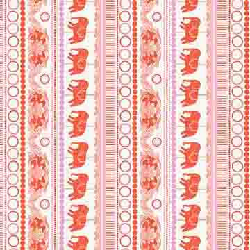 FIGO Fabrics Ring Toss Elephant Stripe Pink (5005129908269)