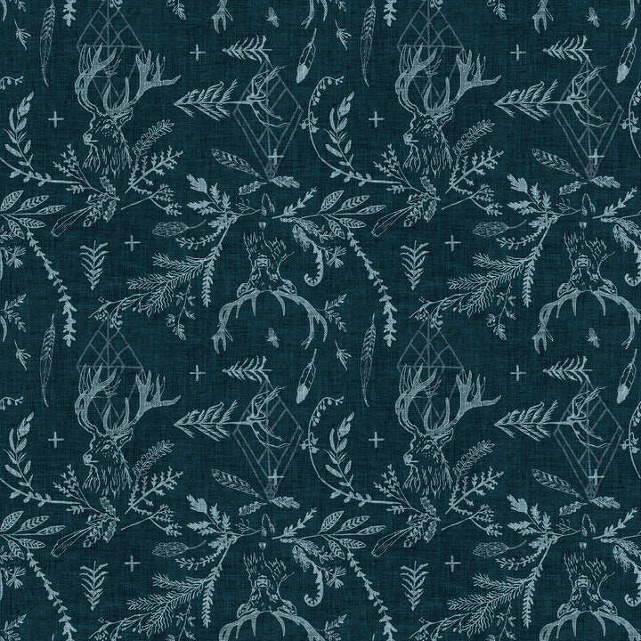 Forest Fable Stags Navy