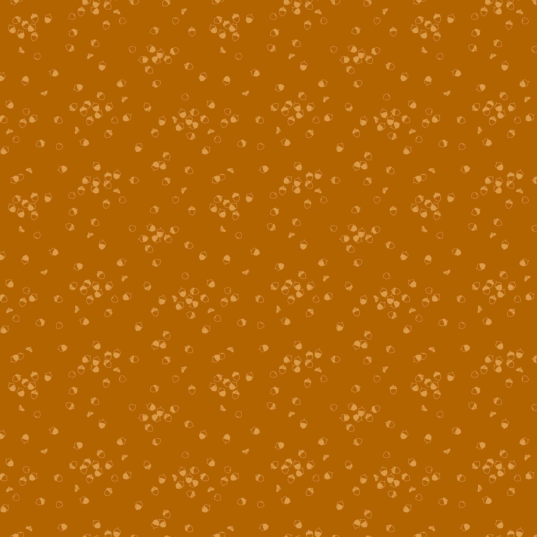 FIGO Fabrics Lucky Charms Quilt Fabric Acorns 55 Retro Gold