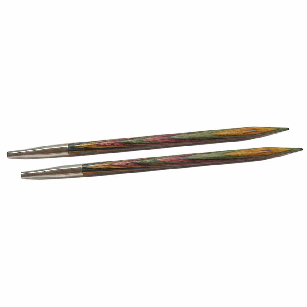 5in Rainbow Wood Interchangeable Circular Needle Tips (4120606343213)