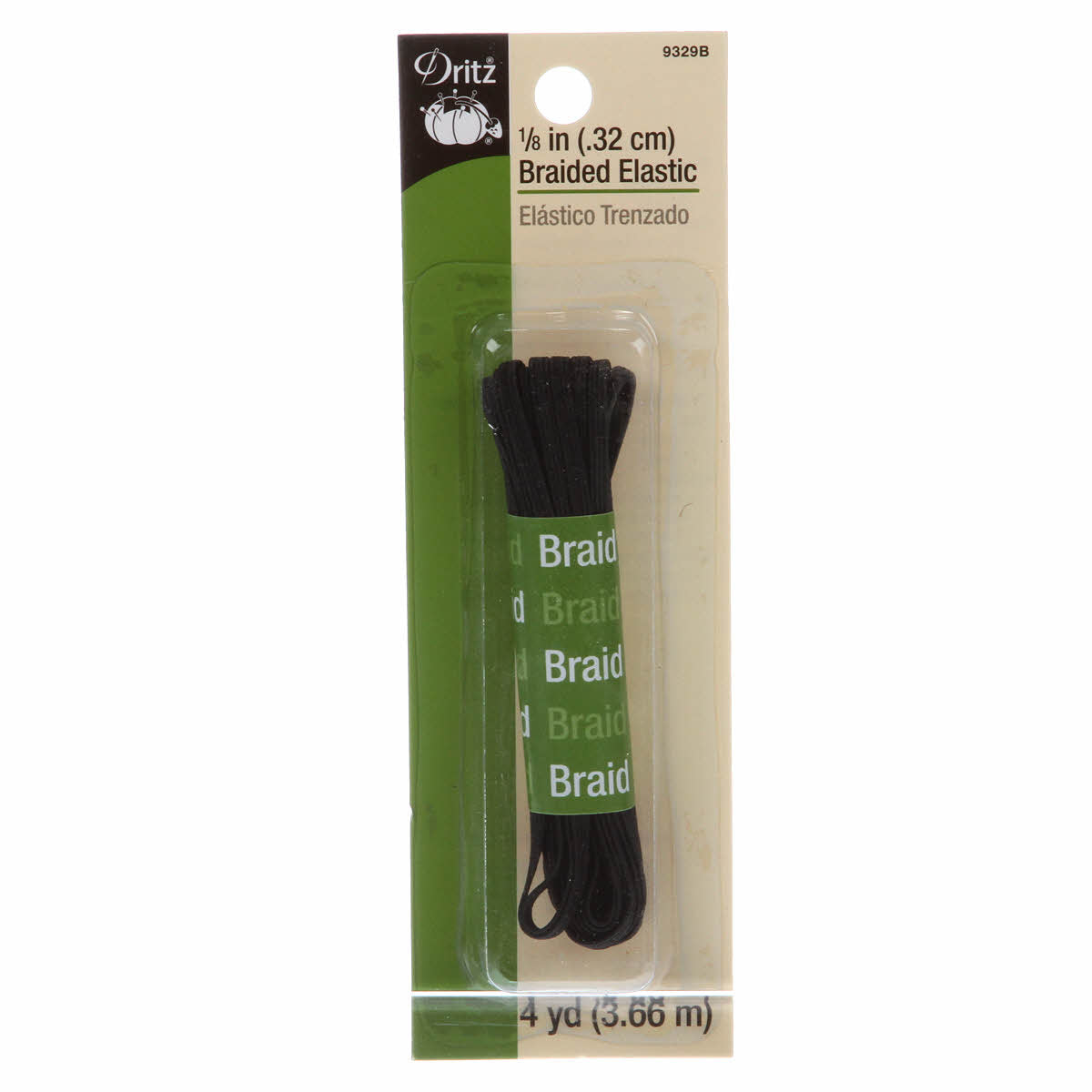 3mm Braided Elastic Black (4971294294061)