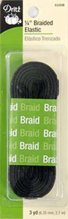 6mm Braided Elastic Black (4971311071277)