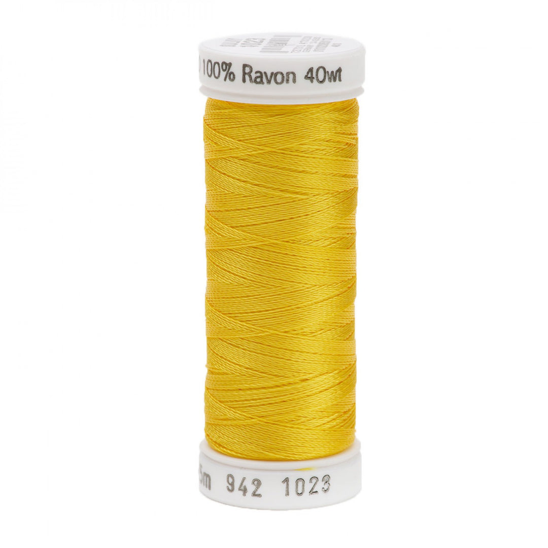 225m 40wt Rayon Embroidery Thread 1023 Yellow (3829365637165)