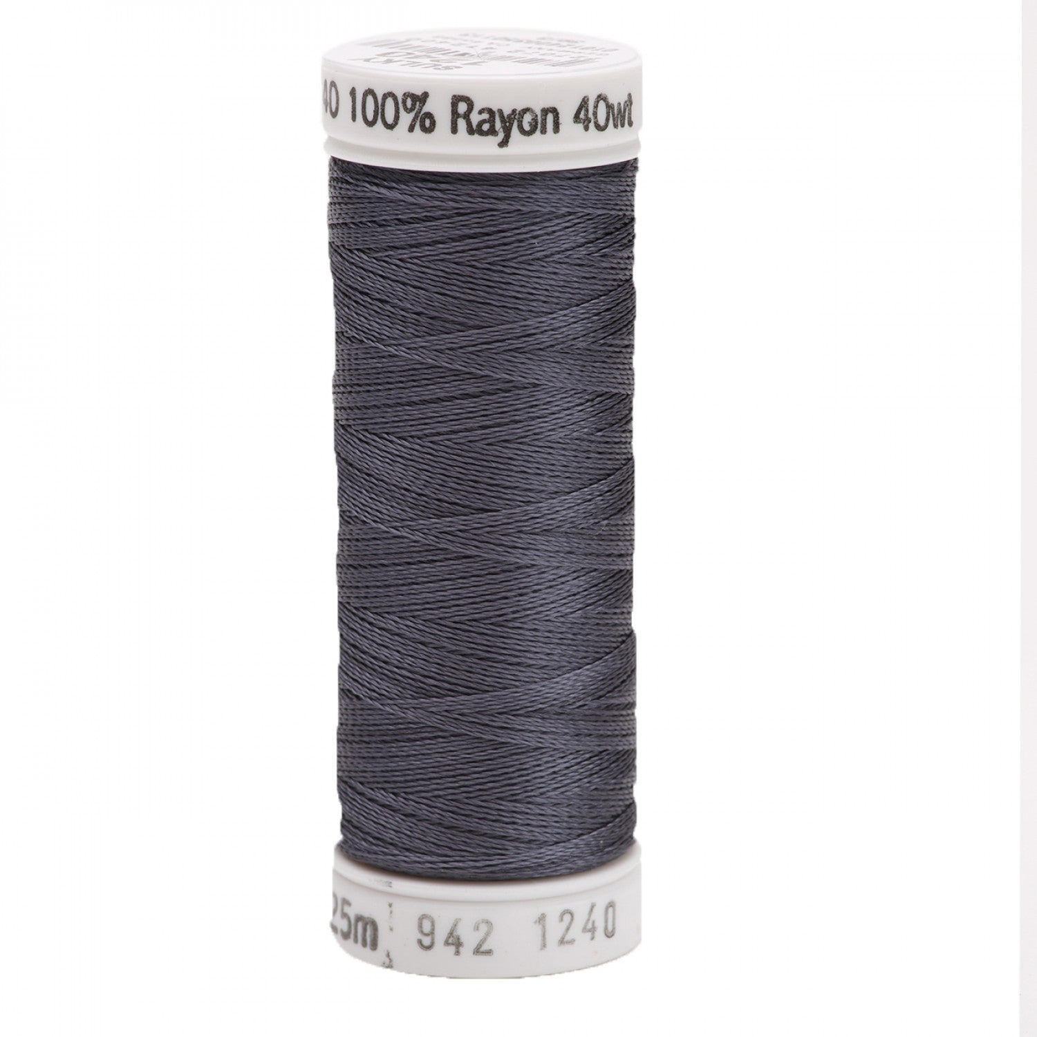 225m 40wt Rayon Embroidery Thread 1240 Smokey Grey (4202150264877)