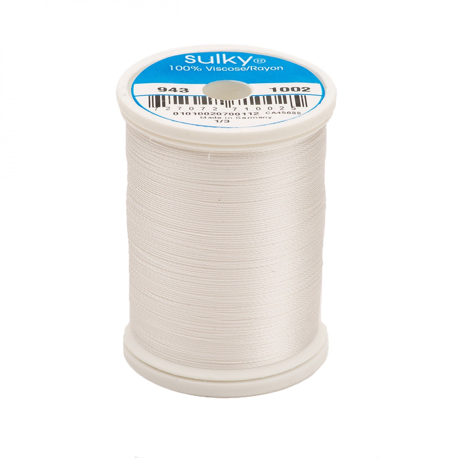 776m 40wt Rayon Thread 1002 Soft White (4923331313709)