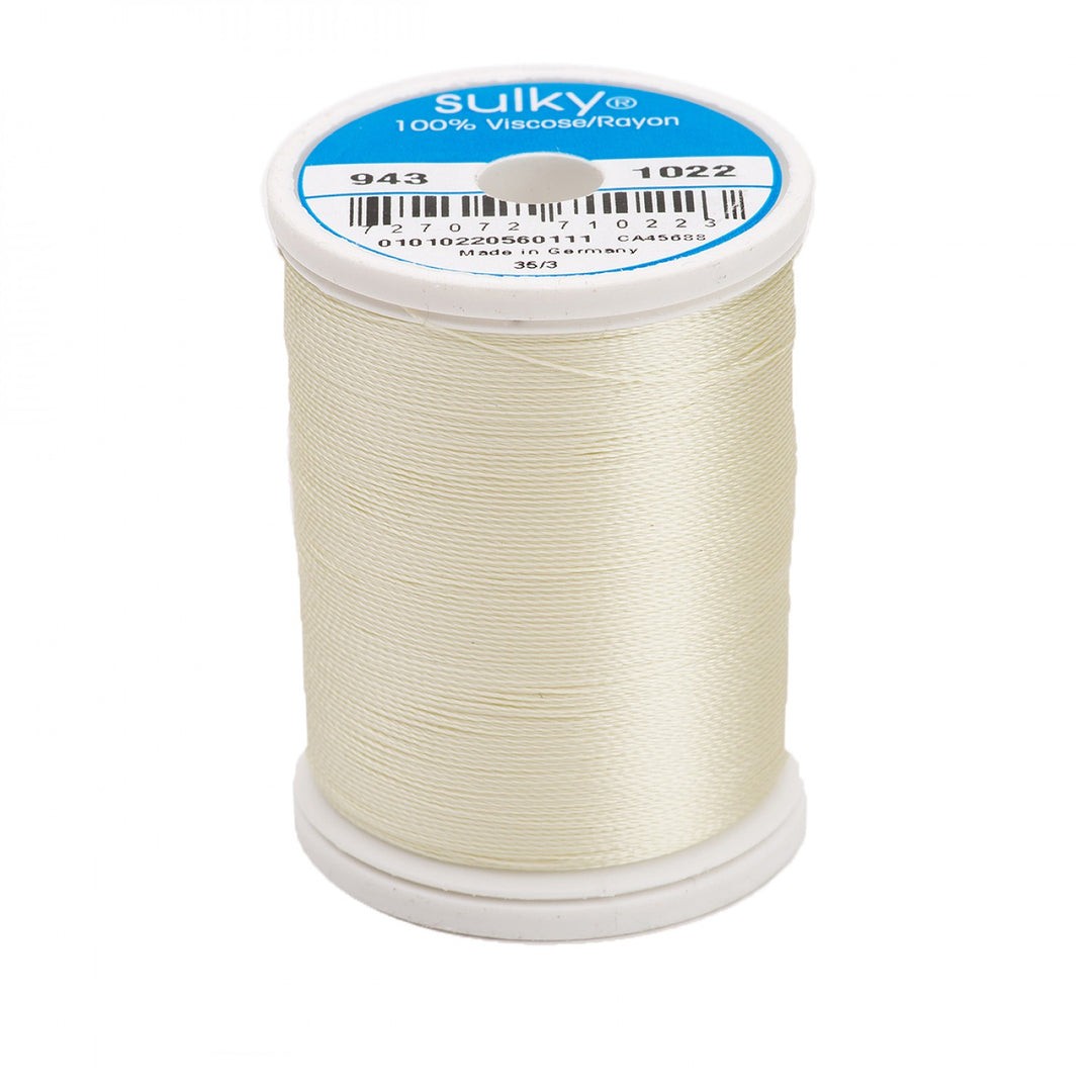 SULKY 776m 40wt Rayon Thread 1022 Cream (3884459786285)