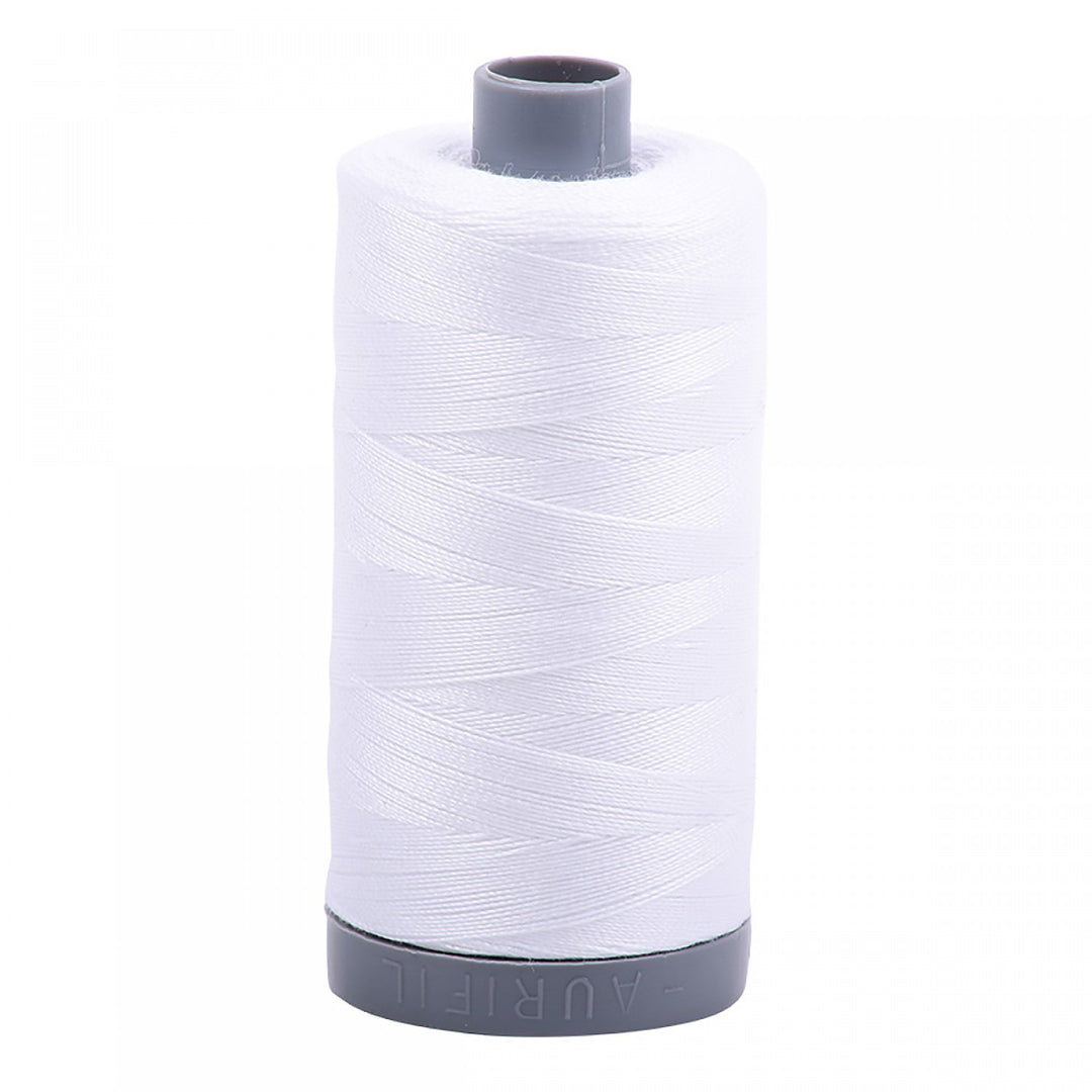 28wt Mako Cotton Embroidery Thread 2024 White (4345969016877)