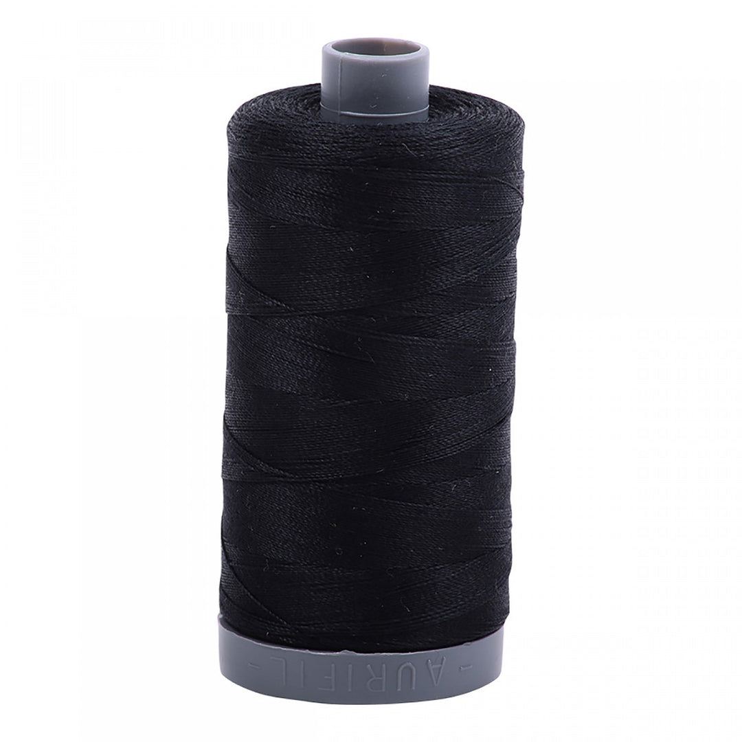 Aurifil 28wt Mako Cotton Embroidery Thread 2692 Black (4100844060717)