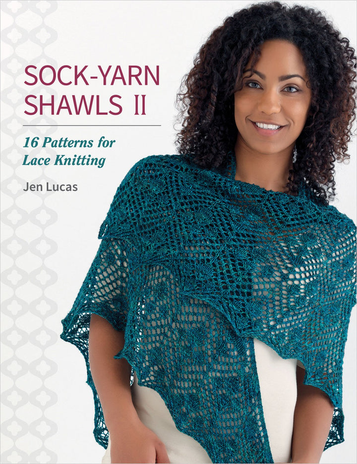 Sock Yarn Shawls II (Softcover) by Jen Lucas  16 Knitting Patterns for Lace Shawls (5308619489445)