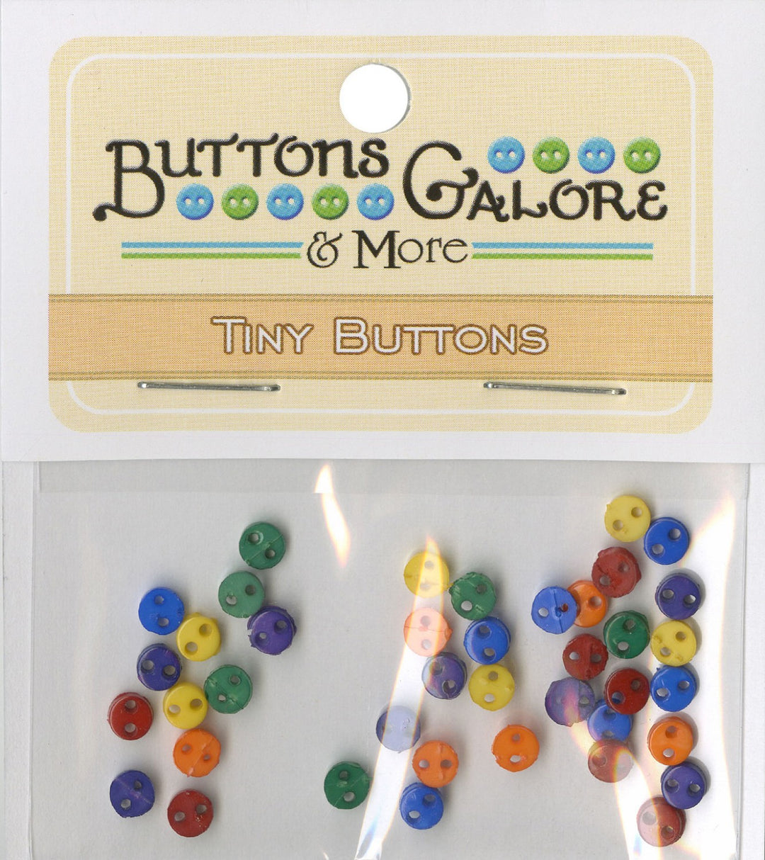 Buttons Galore 4mm Micro Buttons 40 count Primary Colours (716319293485)