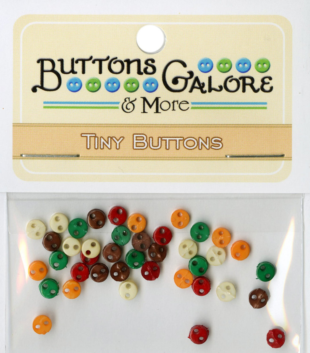 Buttons Galore 4mm Micro Buttons 40 count Harvest Colours (716322537517)