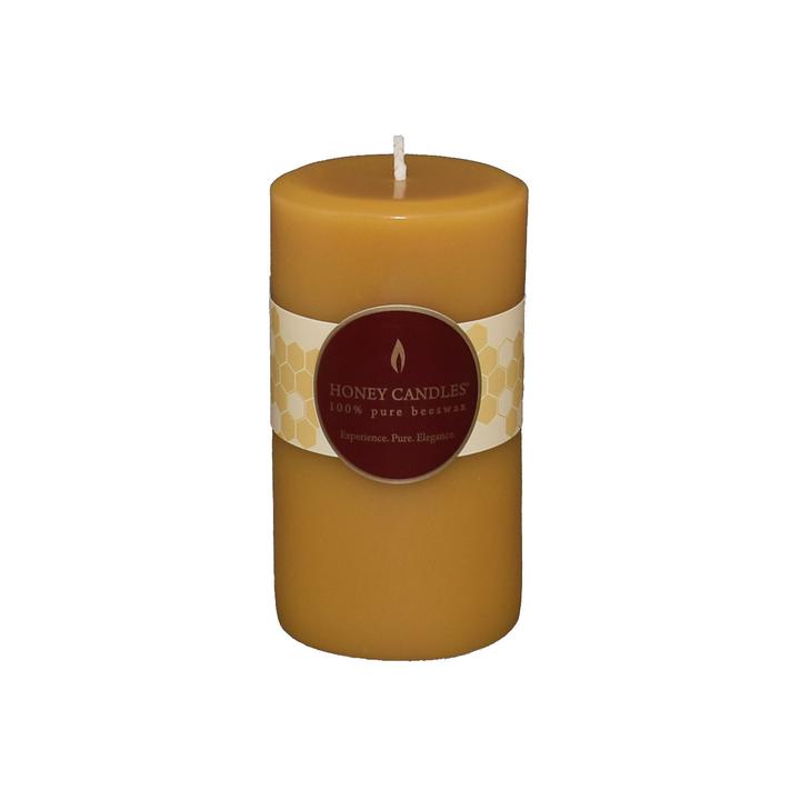 Natural 100% Beeswax 5 Inch Round Pillar Candle (10396913417)