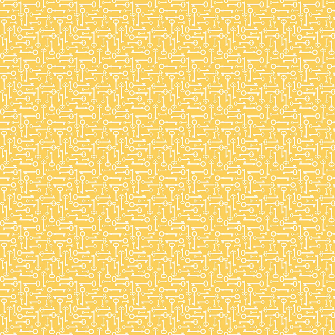 Bloom and Grow Keys Yellow Quilt Fabric by SImple Simon Co (4884057358381)