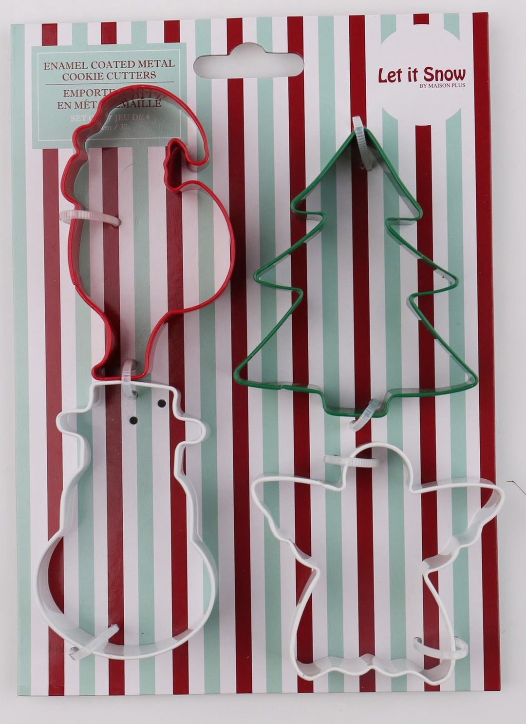 Holiday Christmas Cookie Cutters Metal Tree Angel Snowman Santa (1450230972461)