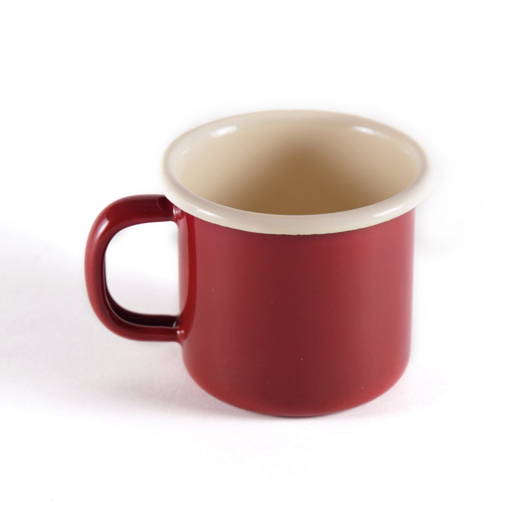 Dexam Retro Style Enamelware Claret Red Espresso Mug (10399408329)