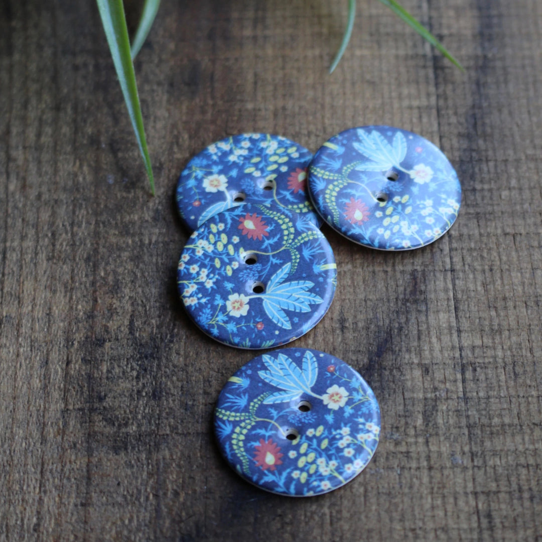 Evening Garden Handmade Ceramic Button