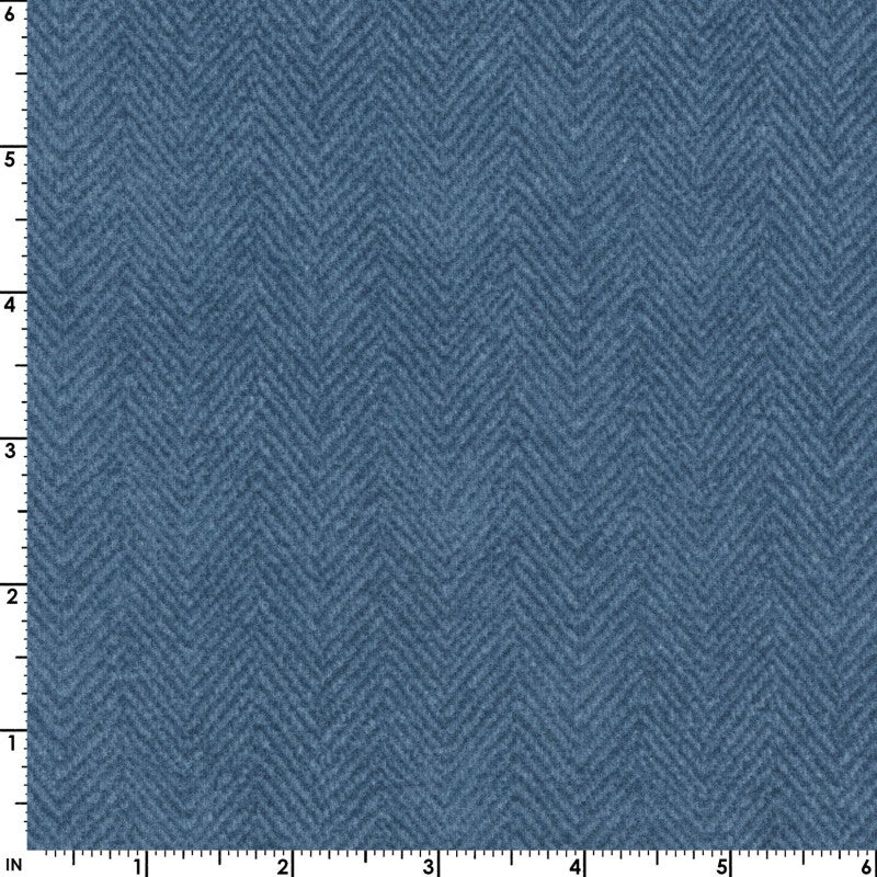 Woolies FLANNEL Herringbone Dusty Blue (1544580956205)