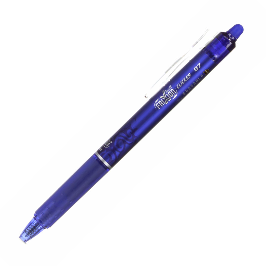 Frixion Clicker Pen 0.7mm Fine Point Heat Erase Blue (5459730825381)