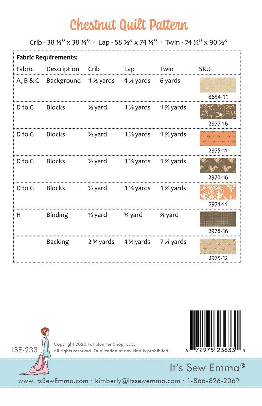 Chestnut Quilt Pattern (5367141105829)