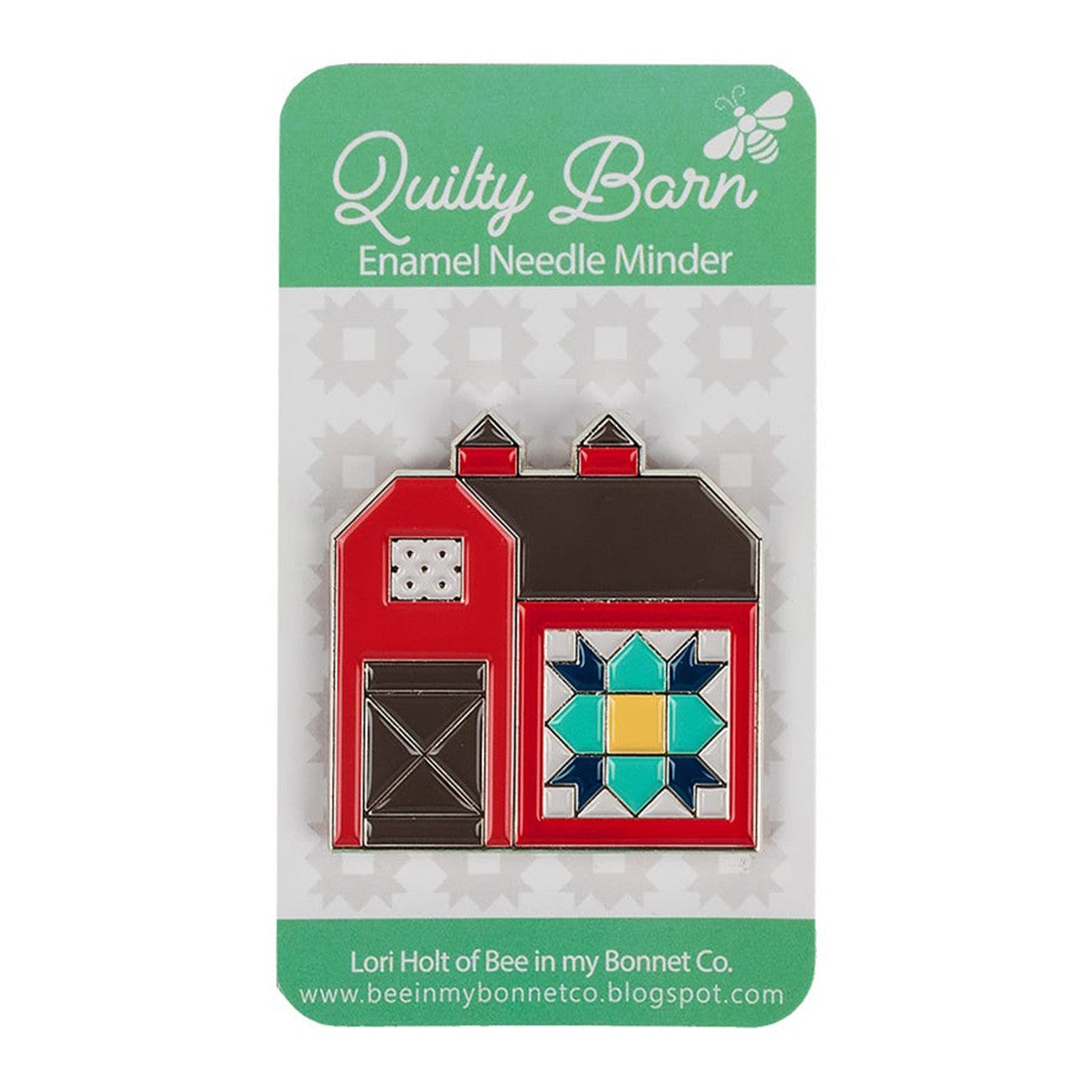 Quilty Barn Enamel Needle Minder