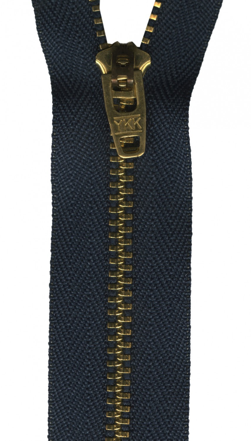 5in. Metal Jean Zipper Navy (5849730810021)