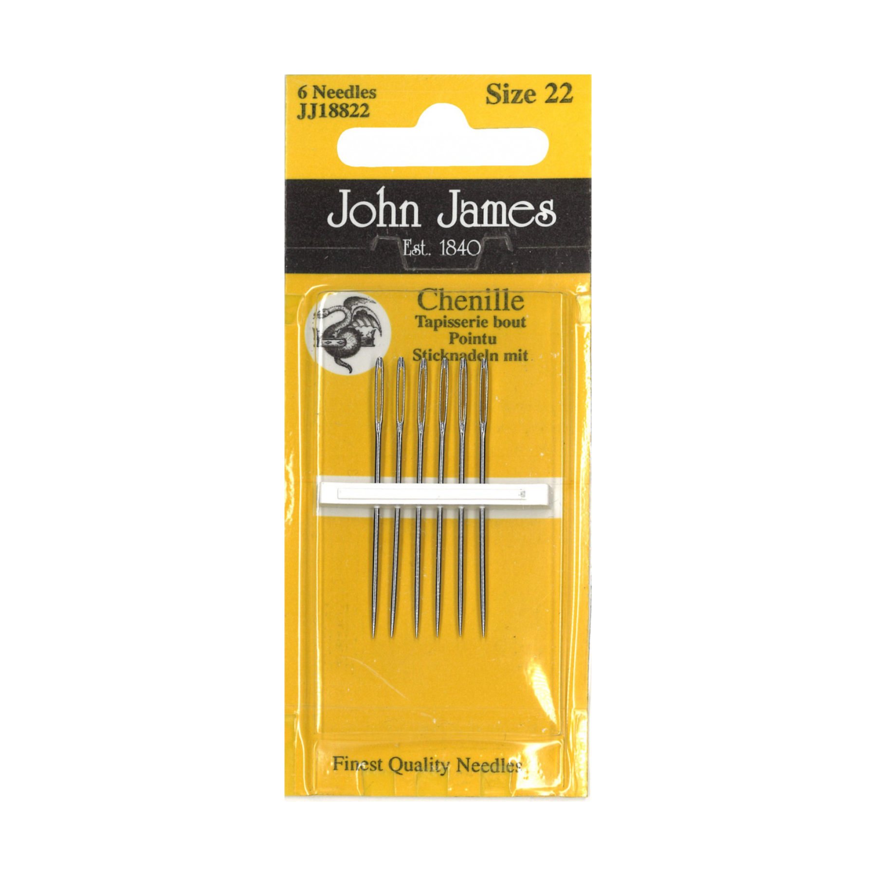 Chenille Embroidery Needles 6ct Size 22 (4087378542637)