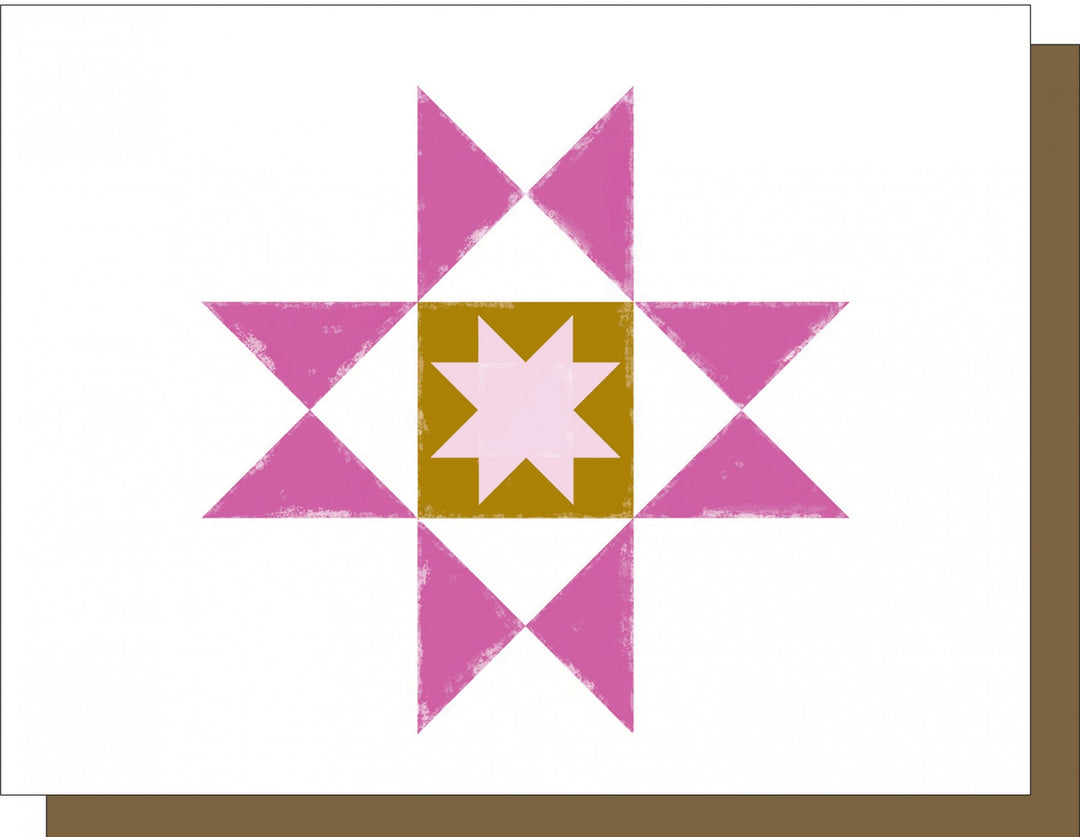Barn Quilt Ohio Star Note Card (4507757609005)
