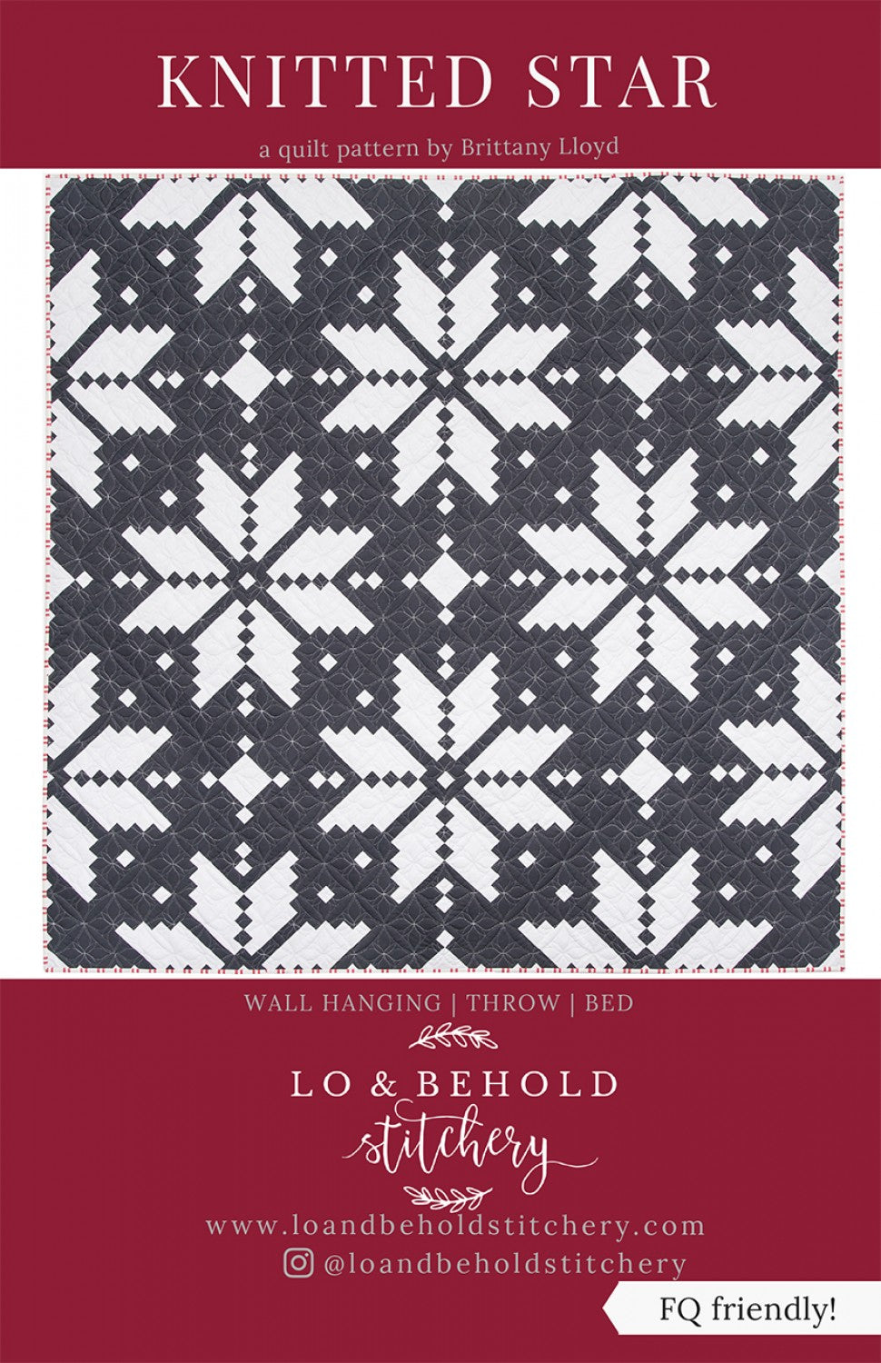 Lo and Behold Stitchery Knitted Star Quilt Pattern (5849769607333)