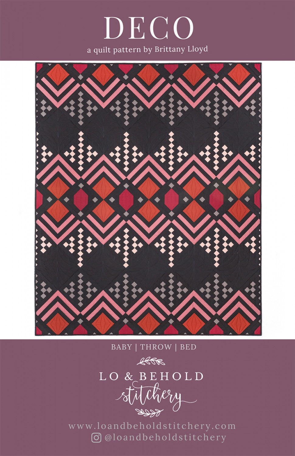 Lo and Behold Stitchery Deco Quilt Pattern