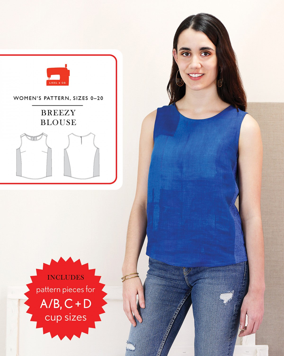 Breezy Blouse Sewing Pattern (5472652820645)