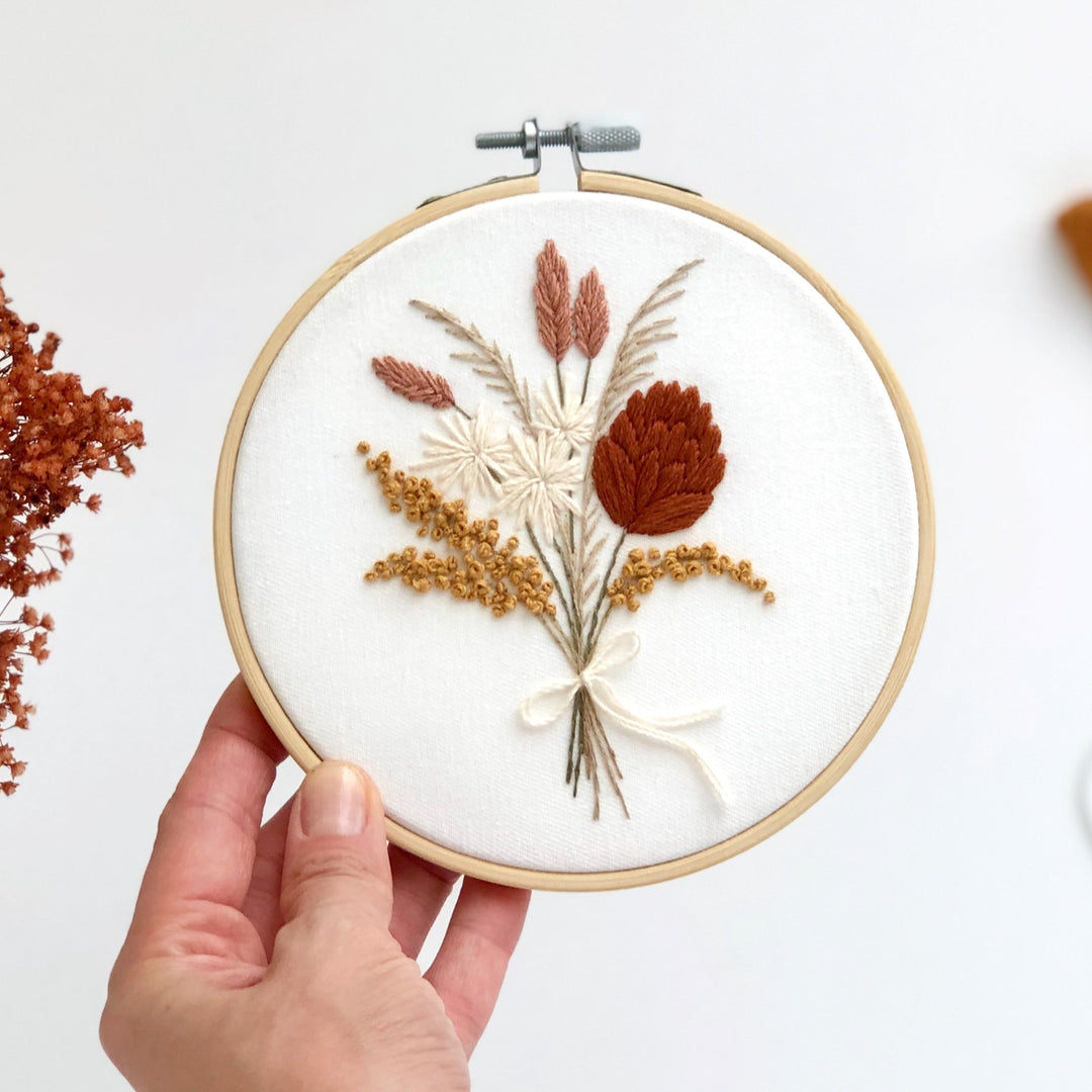 Dried Flowers Bouquet Embroidery Kit