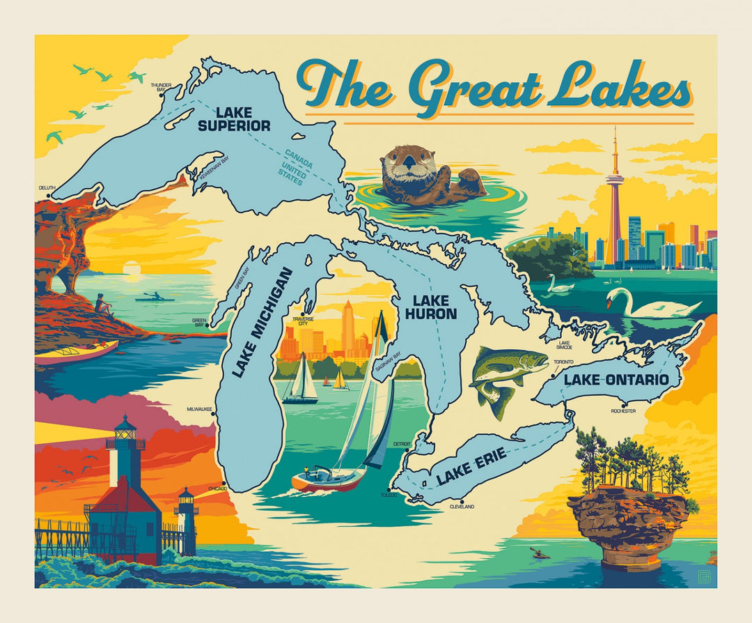 Destinations 5 Great Lakes Poster Panel (6601634447525)