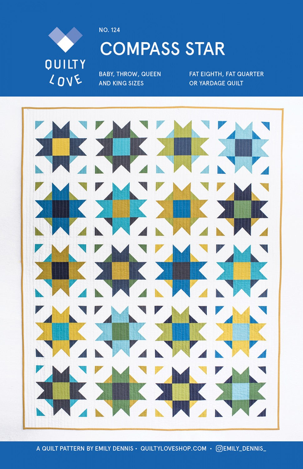 Compass Star Quilt Pattern (5633325498533)