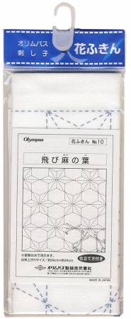 Sashiko sampler Traditional Design Tobi-Asa-no-ha White (5750963863717)