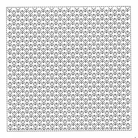 Sashiko sampler Hitome-sashi Flower Garden White (5751393747109)