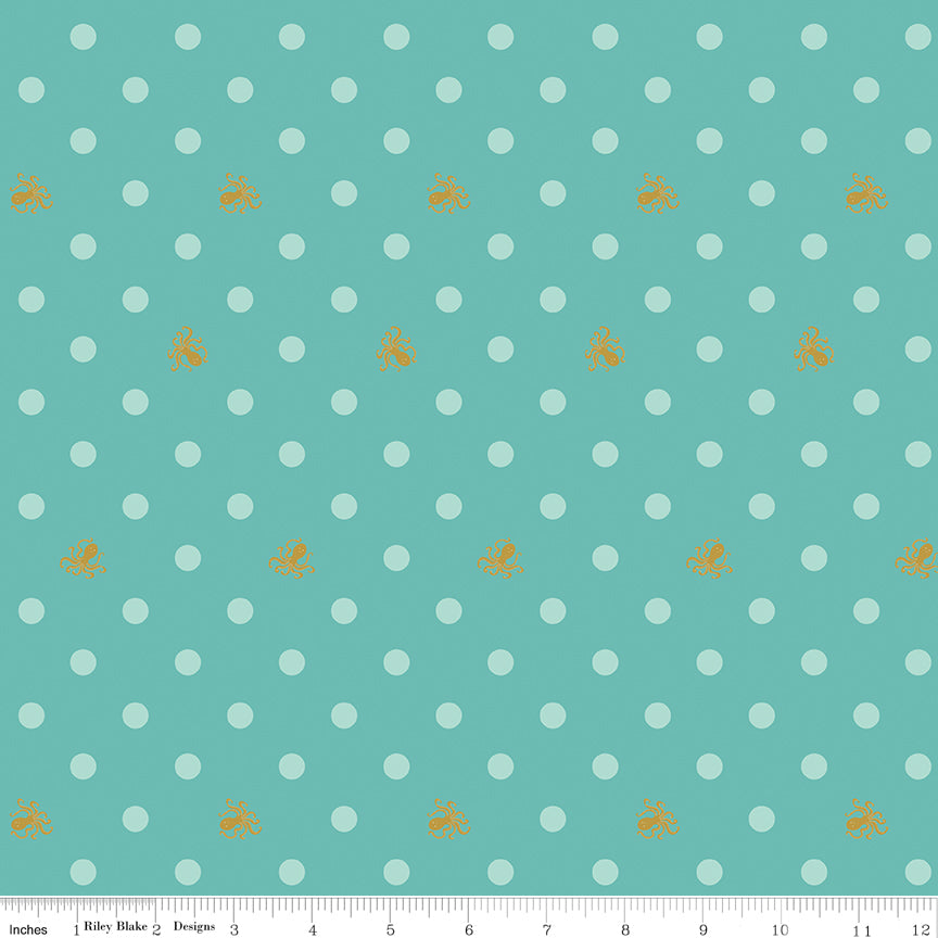 Ahoy Mermaids Octo Dots Seafoam (5490960269477)