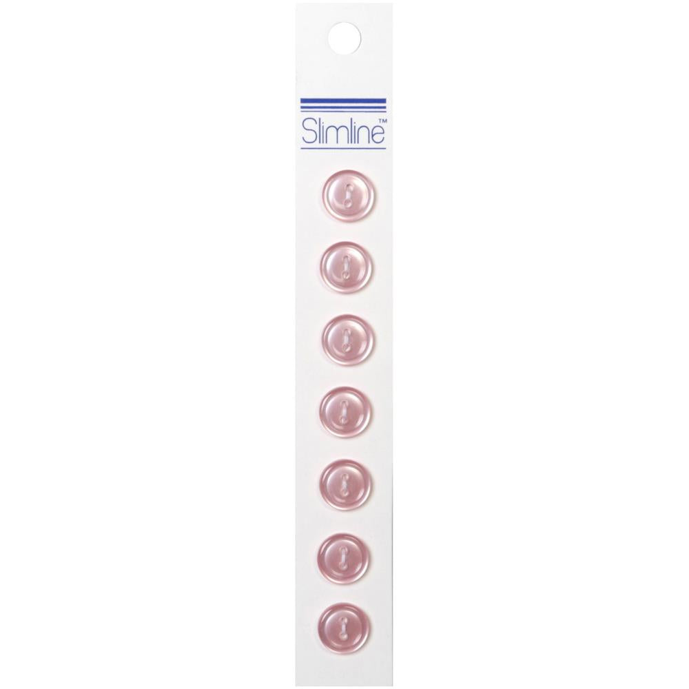 11mm 2-Hole Button Pale Pink 7ct (5844377764005)