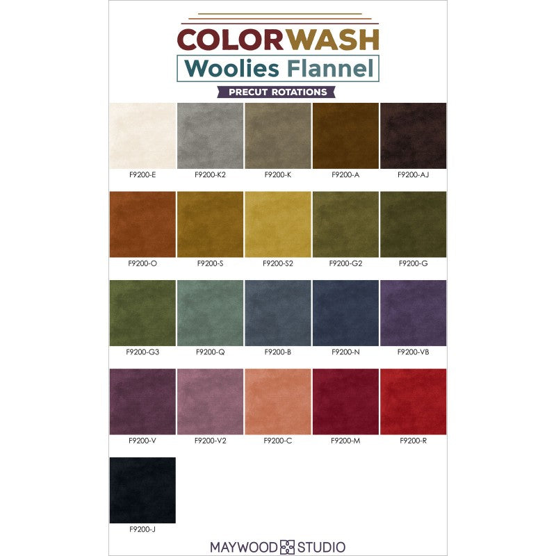 2½in. Strips Color Wash Woolies FLANNEL 40pc (5413901467813)