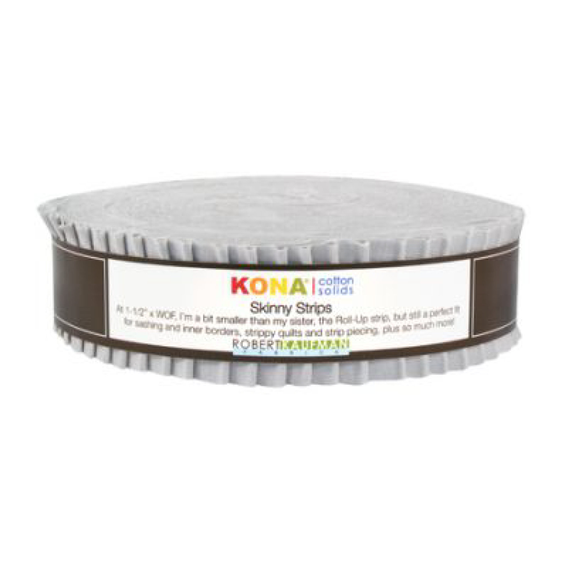 1½in. Skinny Strips KONA Solids Ash 40pc (3987129663533)