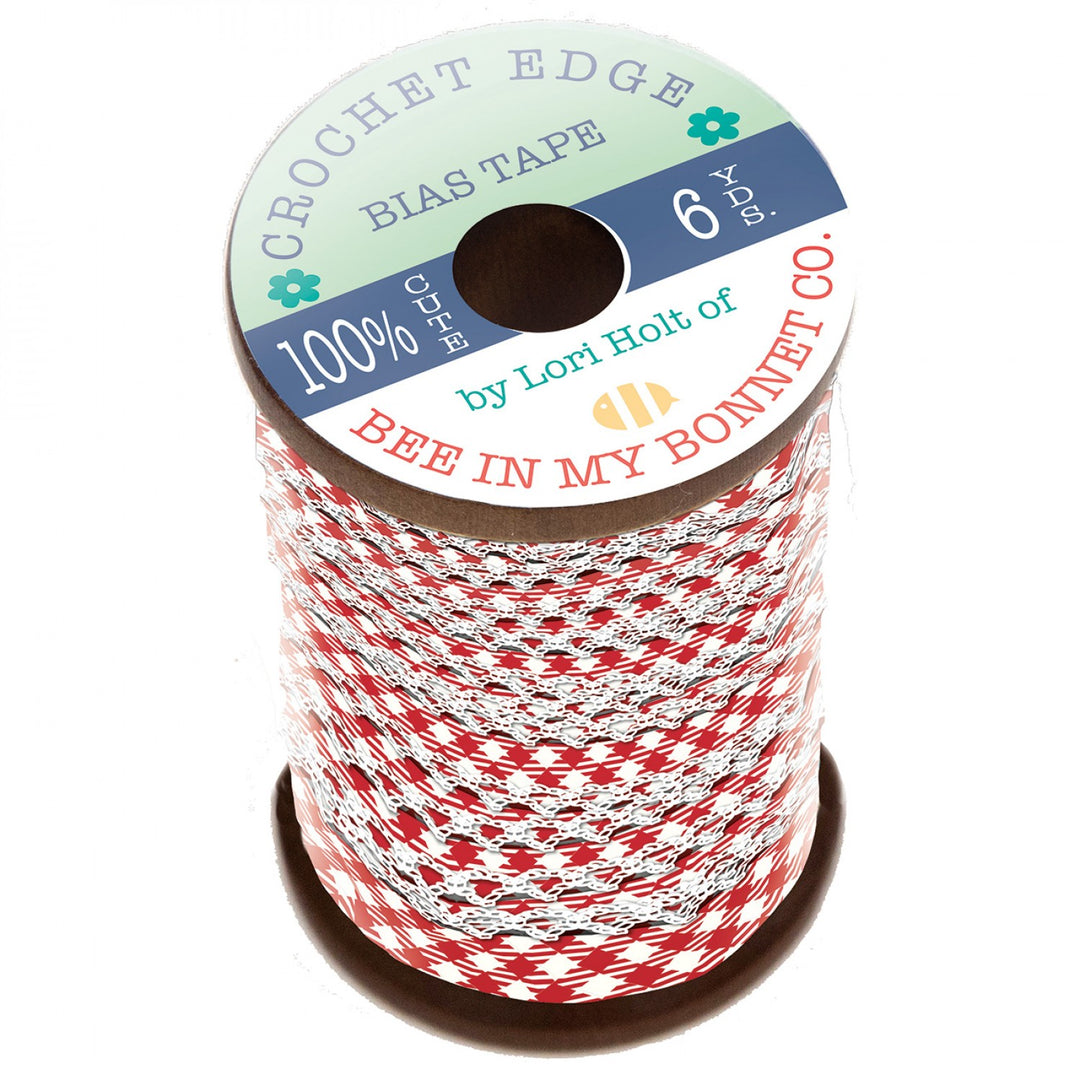 Riley Blake Designs Lori Holt 1/4in. Crocheted Bias Tape  Red (5239407902885)