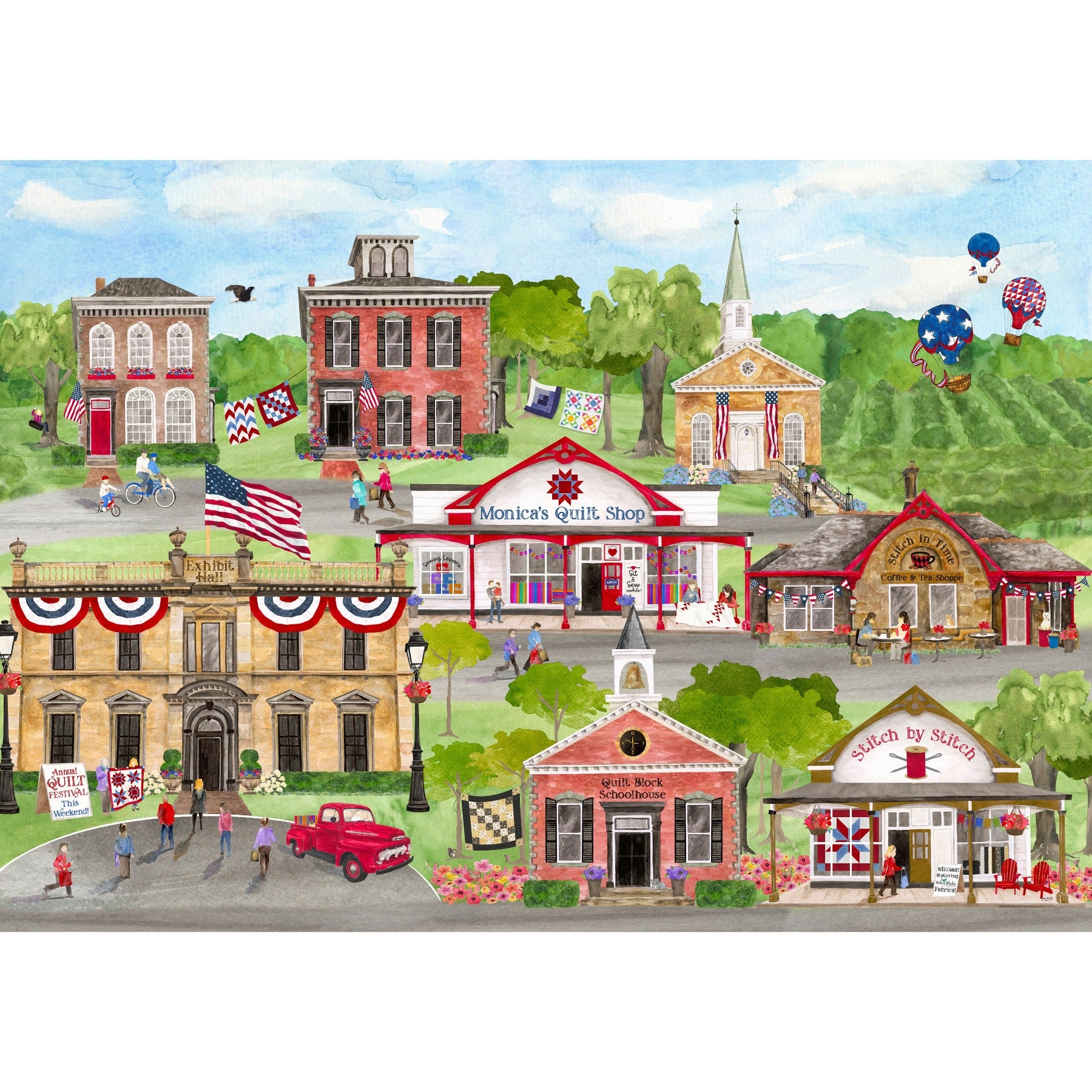 Americana Quilt Shop Village Puzzle