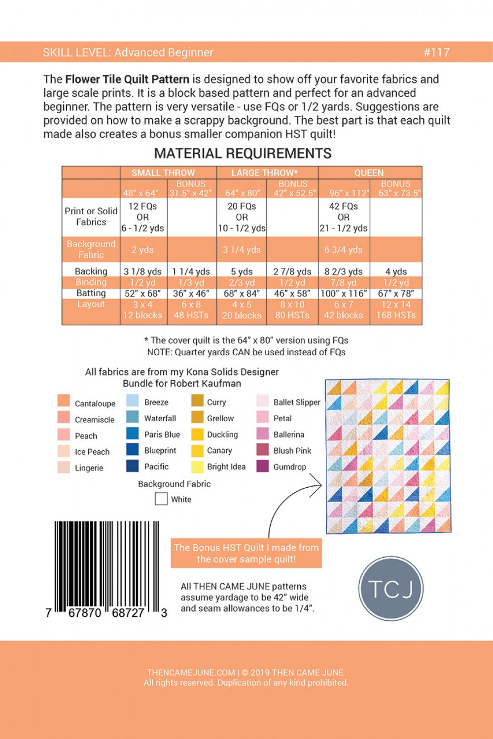 Flower Tile Quilt Pattern (3986729271341)