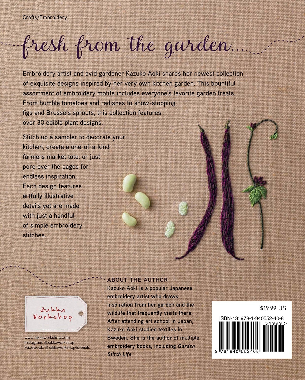 Embroidered Kitchen Garden Book (Softcover) (4507577712685) 