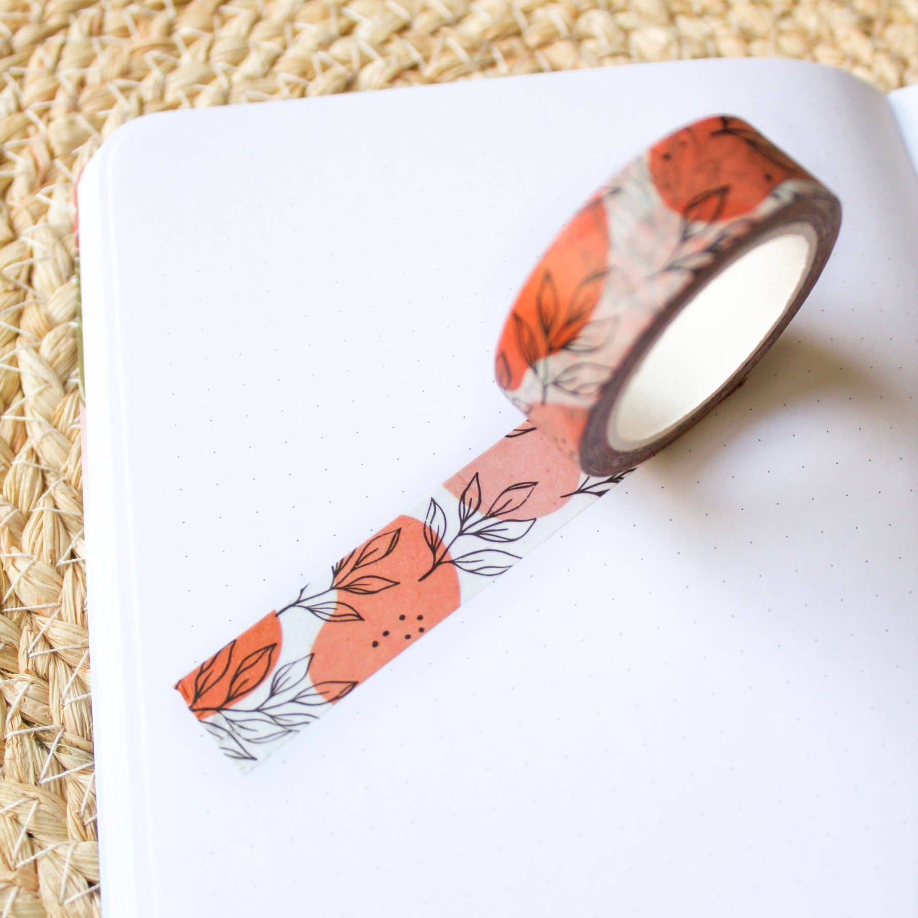 Pink Leaves Washi Tape