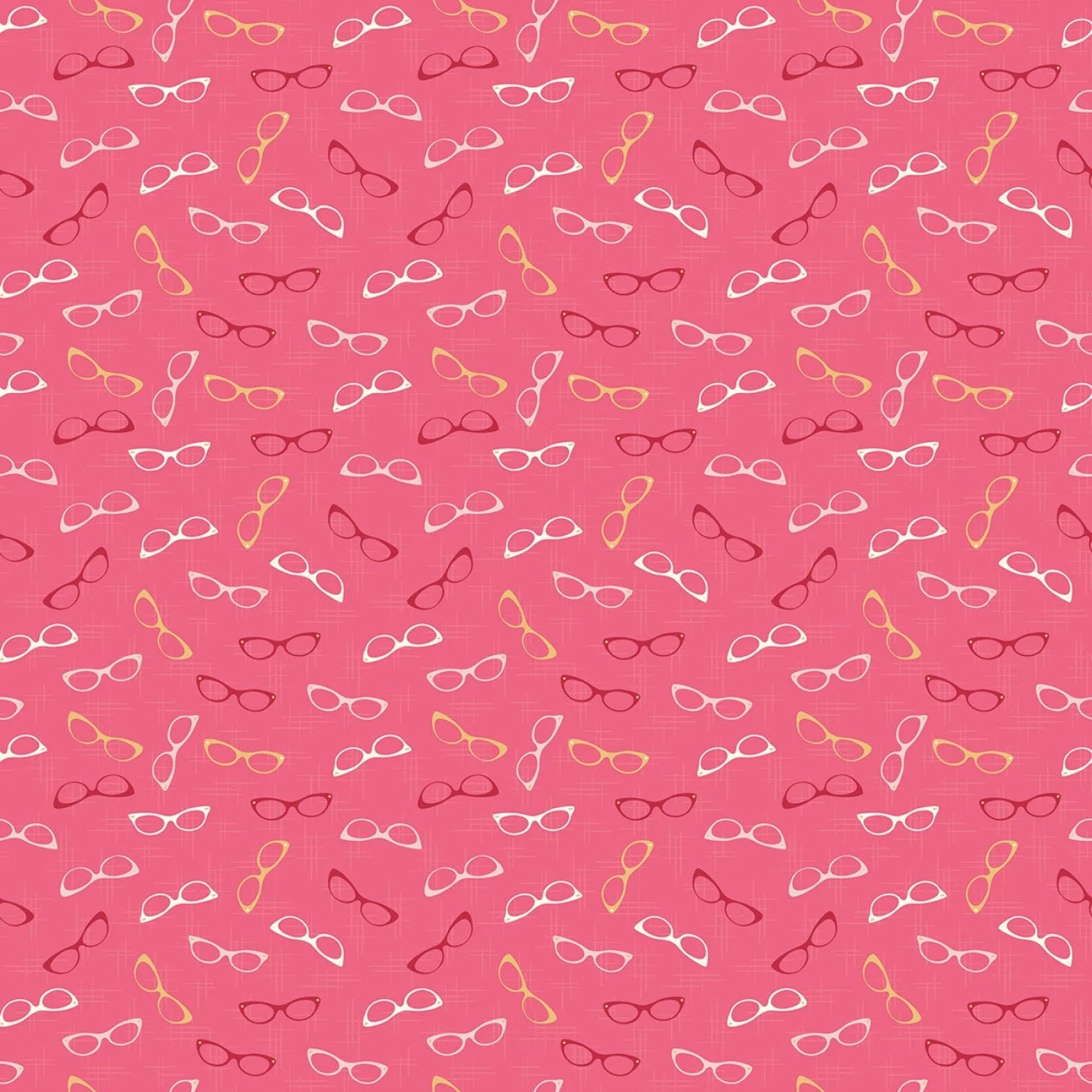 Stardust Glam Glasses Pink Quilt Fabric