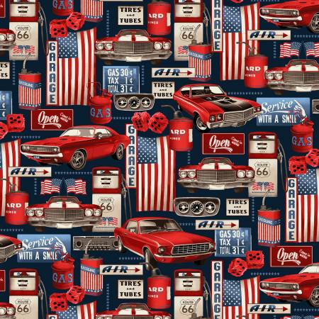 American Muscle Patriotic Garage Navy (5444911825061)